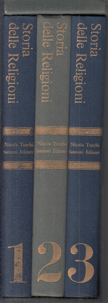 LS- STORIA DELLE RELIGIONI COFANETTO 3 VOLUMI- TURCHI- SANSONI--- 1972- C-YFS948