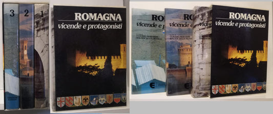LV- ROMAGNA VICENDE E PROTAGONISTI COFANETTO 3 VOLUMI -- EDISON--- 1986- CS- ZFS
