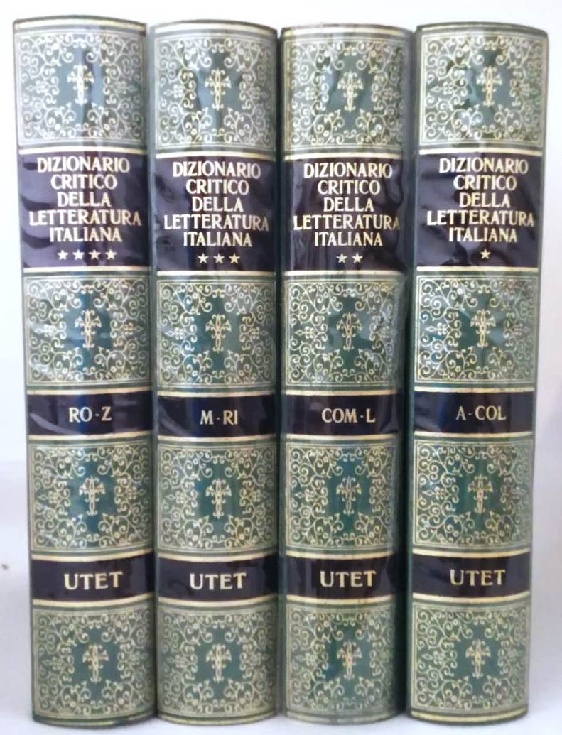 LZ- DIZIONARIO CRITICO DELLA LETTERATURA ITALIANA 4 VOLUMI-- UTET--- 1994- CS- YFS