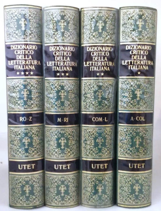 LZ- DIZIONARIO CRITICO DELLA LETTERATURA ITALIANA 4 VOLUMI-- UTET--- 1994- CS- YFS