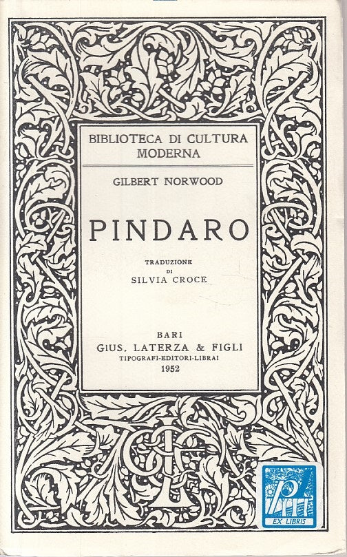 LN- PINDARO - NORWOOD - LATERZA - CULTURA MODERNA -- 1952 - B - ZFS192