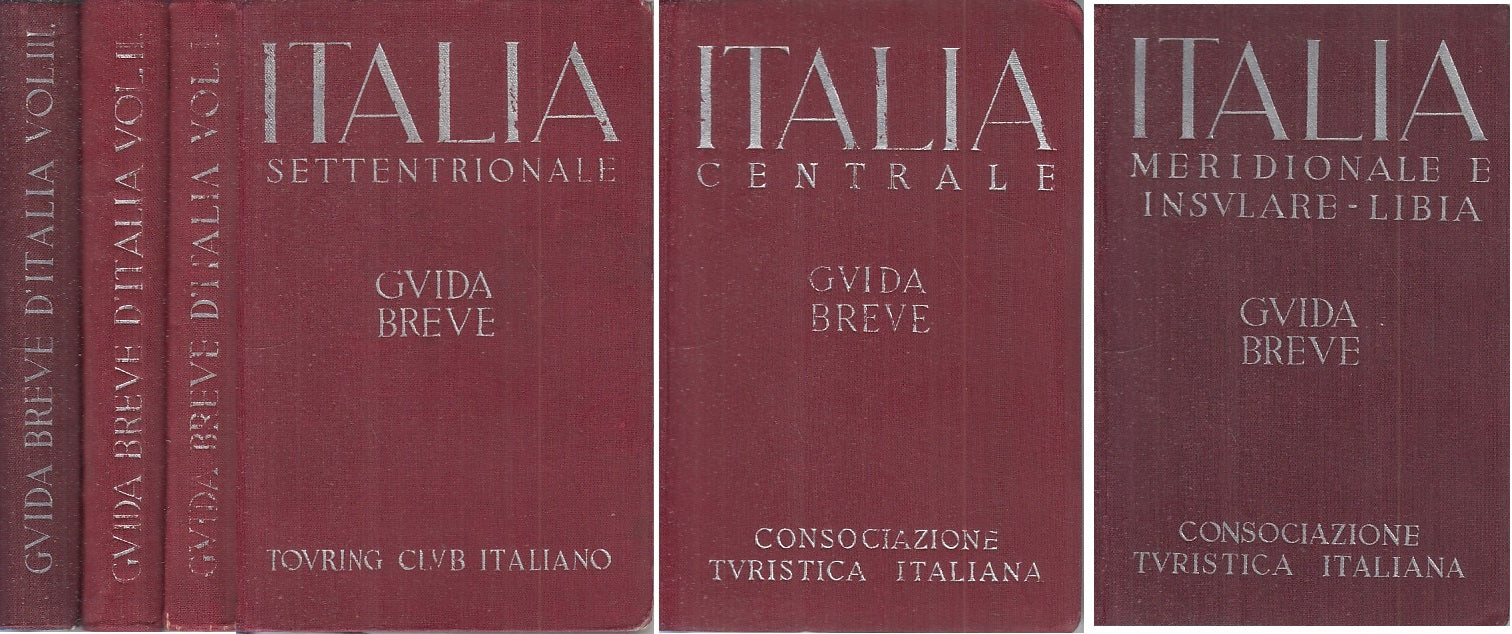 LV- GYUDA BREVE D'ITALIA 3 VOLUMI -- TCI --- 1937 - B - ZFS297