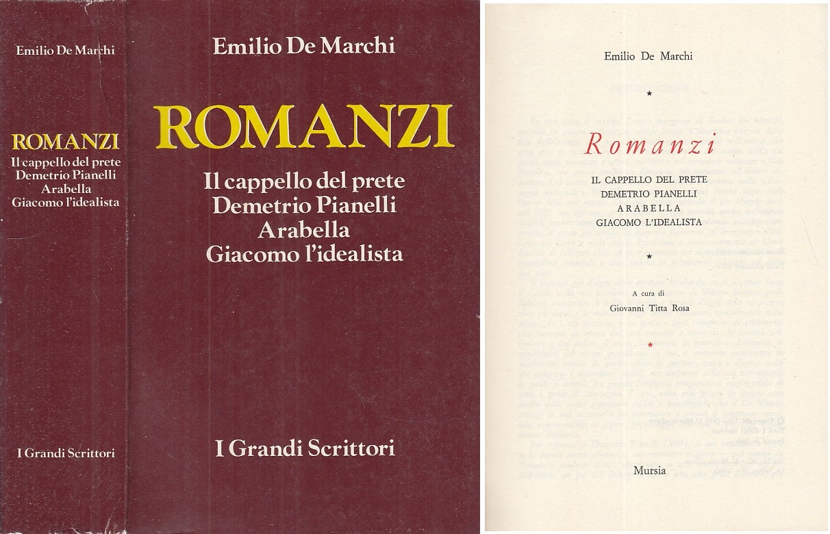 ROMANZI CAPPELLO PRETE PIANELLI ARABELLA- MARCHI- MURSIA--- 1974- B - ZFS318