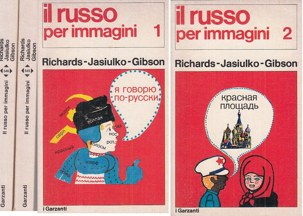 LN- IL RUSSO PER IMMAGINI 2 VOLL. -- GARZANTI -- 1a ED. - 1975 - B - ZFS18