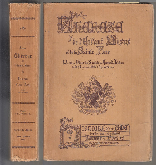 LD- THERESE DE L'ENFANT JESUS SAINTE FACE HISTOIRE D'UNE AME----- 1911- B-XFS110