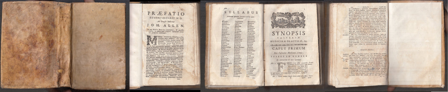 LH- SYNOPSIS UNIVERSAE MEDICINAE PRACTICAE SETTECENTINA- ALLEN-- 1732- C- XFS110