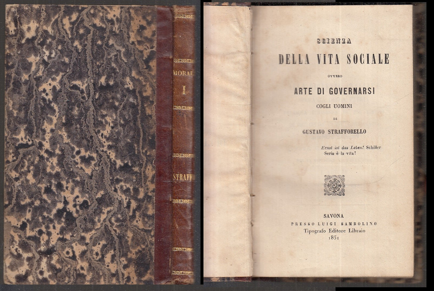 LH- SCIENZA DELLA VITA SOCIALE - STRAFFORELLO - SAMBOLINO --- 1851 - C - XFS111