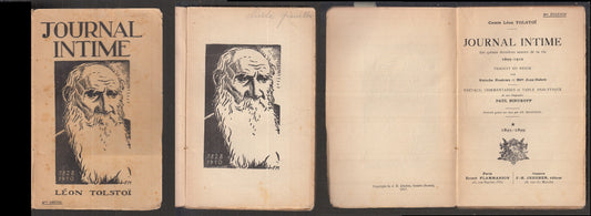 LN- OURNAL INTIME VOL.I 1895/1899 - LEON TOLSTOI - FLAMMARION--- 1917- B- XFS111