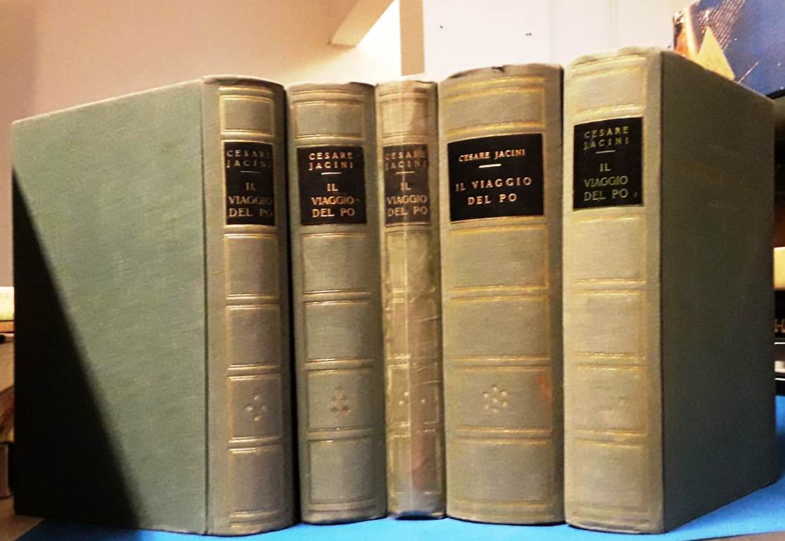 LV- IL VIAGGIO DEL PO LE CITTA' 5 VOLUMI COMPLETA- JACINI- HOEPLI--- 1945- C- YFS