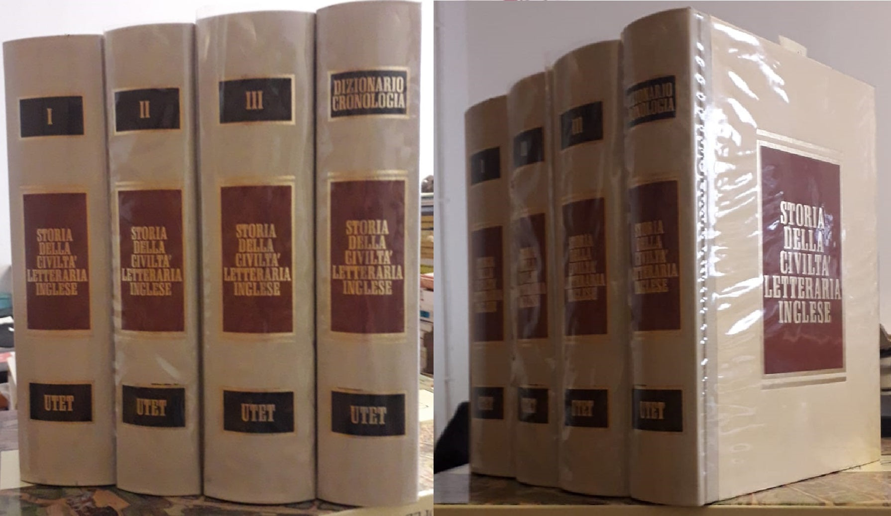 LZ- STORIA DELLA CIVILTA' LETTERATA INGLESE 4 VOLUMI DIZIONARIO-- UTET- 2000- CS