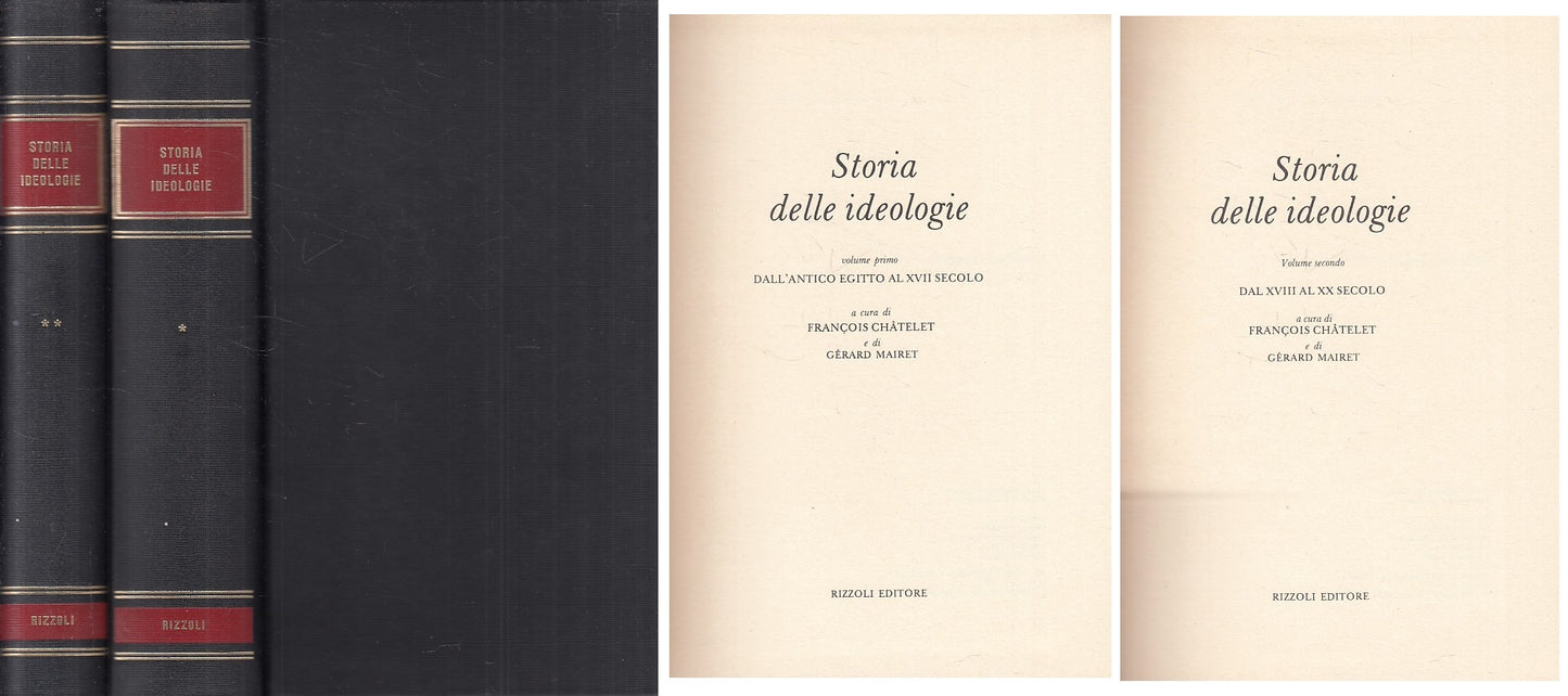 LS- STORIA DELLE IDEOLOGIE 2 VOLL. -- RIZZOLI -- 1a ED. - 1978 - C - ZFS325