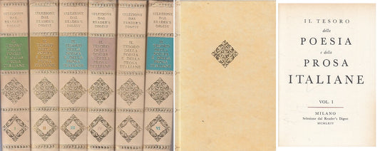TESORO POESIA E PROSA ITALIANE 6 VOLL.-- READER'S DIGEST--- 1963- C - ZFS328