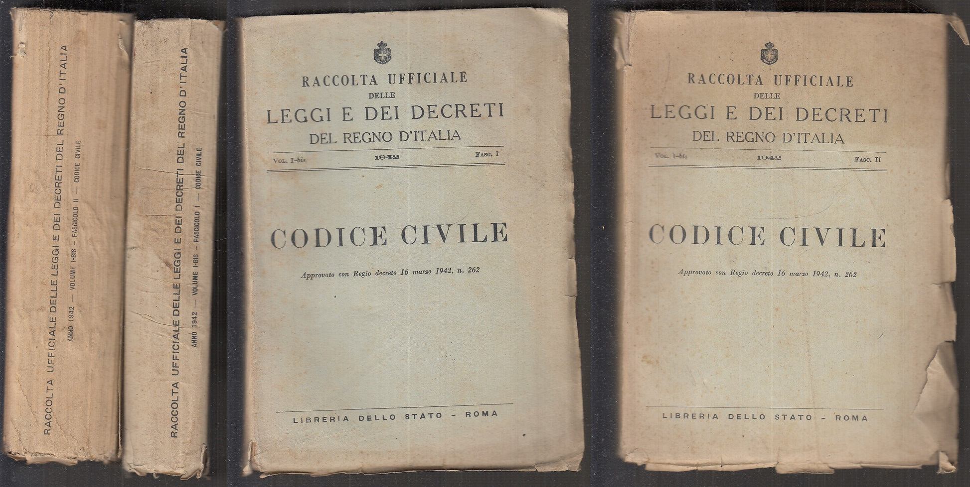 LH- RACCOLTA LEGGI E DECRETI REGNO D'ITALIA 1bis CODICE CIVILE 1/2 - 1942- XFS112