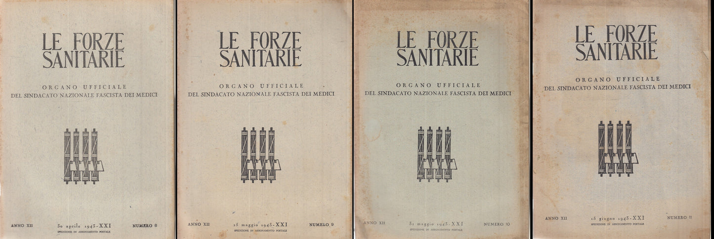 LS- LE FORZE SANITARIE 8/11 SINDACATO NAZIONALE FASCISTA MEDICI- 1943- B- XFS112