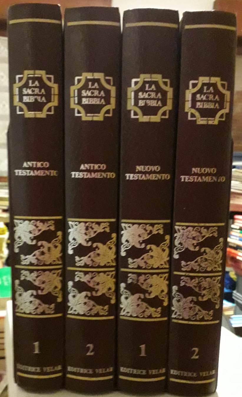 ld- LA SACRA BIBBIA COFANETTO 4 VOLUMI GIOVANNI PAOLO II-- VELAR--- 1986- C- ZFS