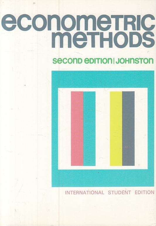 LZ- ECONOMETRIC METHODS IN ENGLISH - JOHNSTON - MCGRAW HILL --- 1972 - B - YFS29