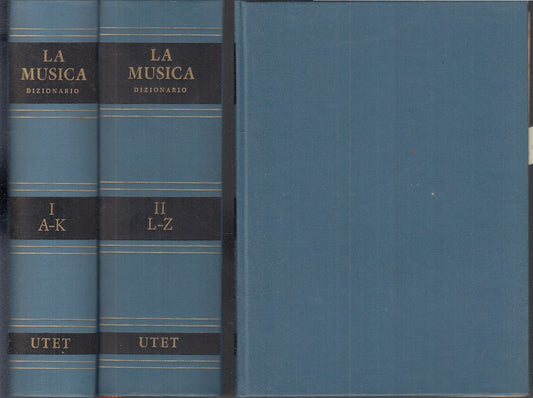 LZ- LA MUSICA DIZIONARIO 2 VOLUMI A/Z - BASSO GATTI - UTET --- 1971 - C- ZFS319