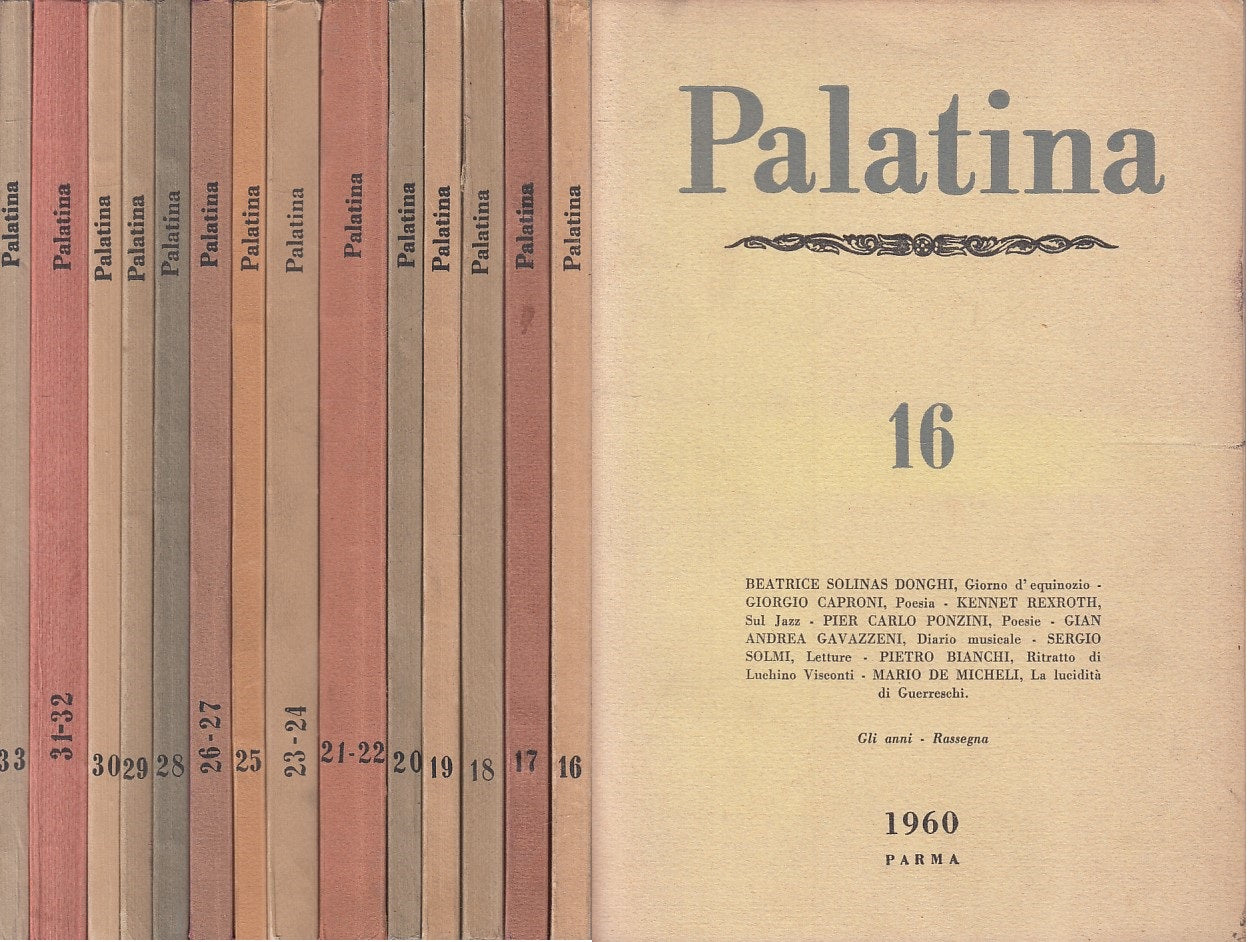 LS- PALATINA RIVISTA LETTERE ARTI 14 VOLUMI N.16/33-- PARMA--- 1960 - B - YFS192