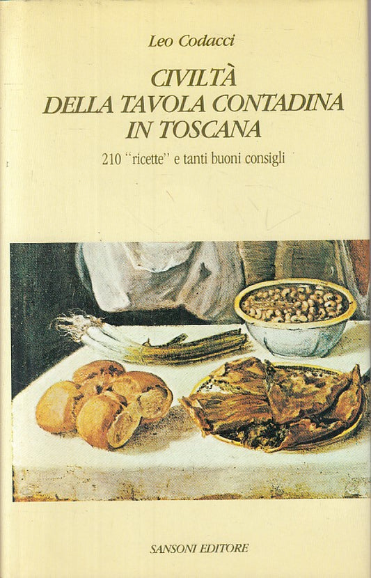 LK- CIVILTA' TAVOLA CONTADINA TOSCANA - CODACCI - SANSONI --- 1985 - CS - YFS43