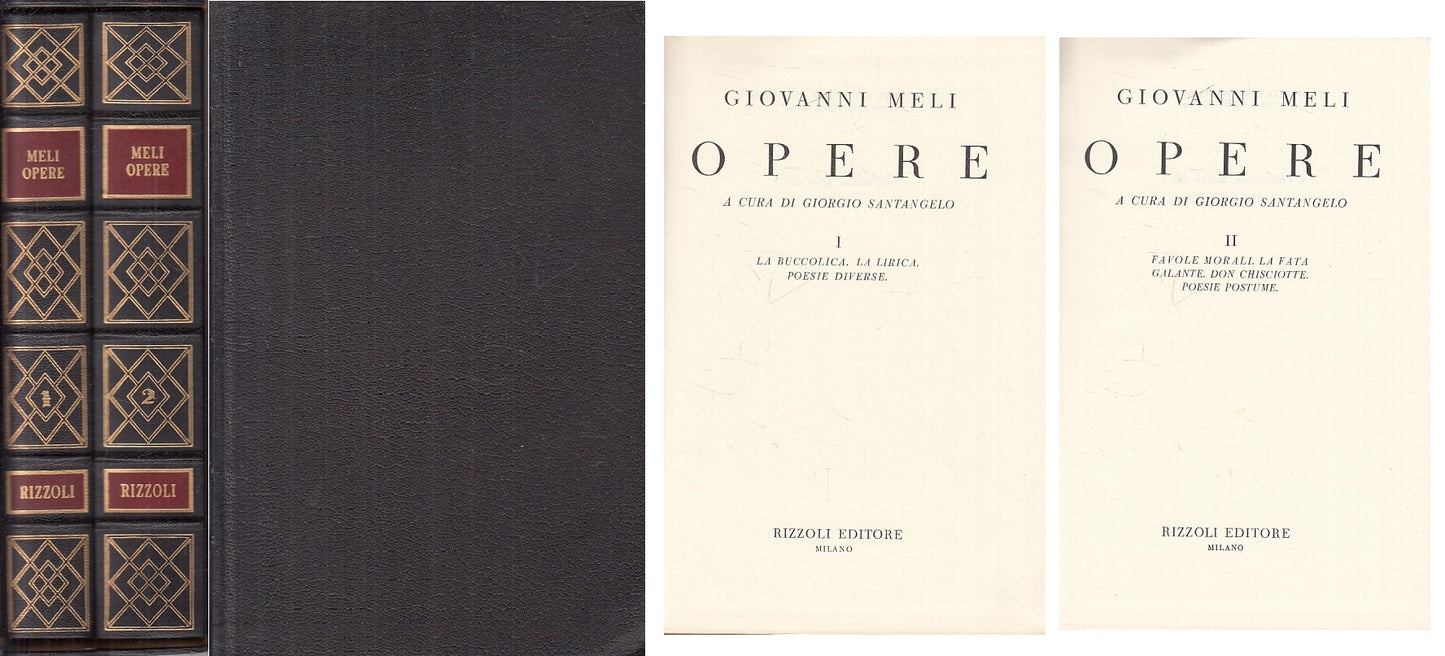 LN- OPERE 2 VOLUMI - GIOVANNI MELI - RIZZOLI --- 1965 - B - YFS9