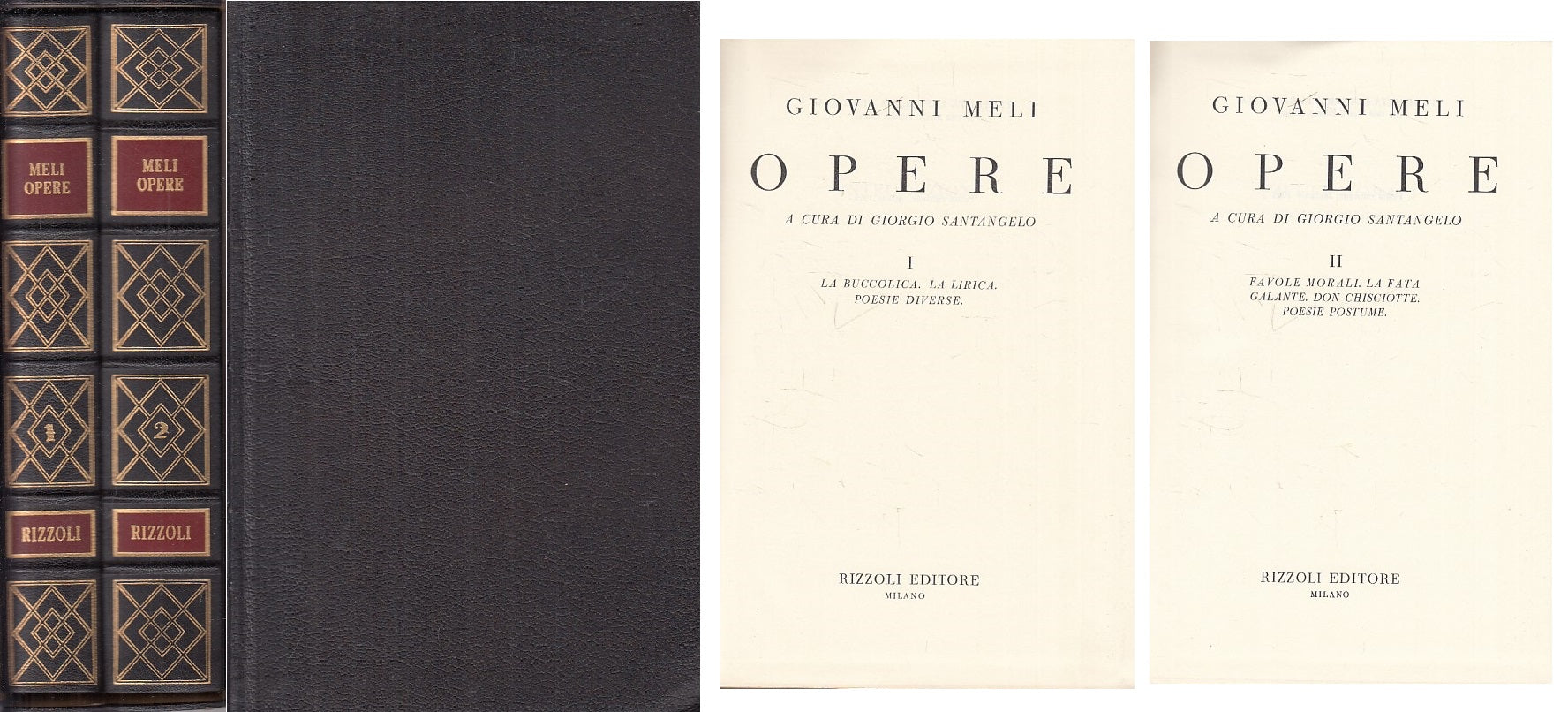 LN- OPERE 2 VOLUMI - GIOVANNI MELI - RIZZOLI --- 1965 - B - YFS9