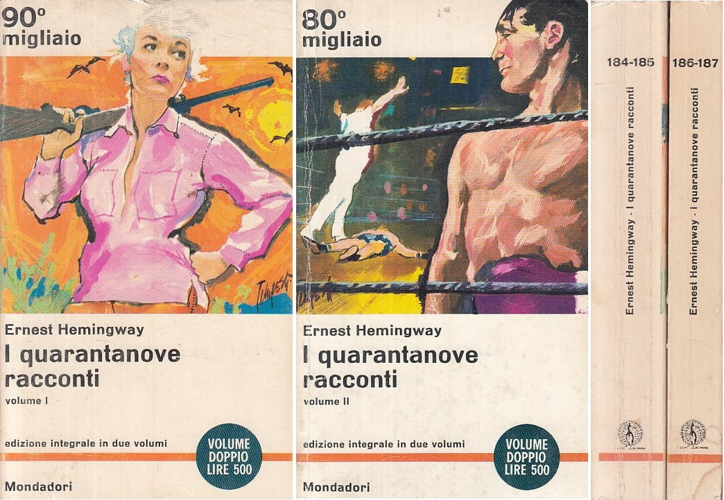 LN- I QUARANTANOVE RACCONTI 2 VOLL. - HEMINGWAY - MONDADORI--- 1964 - B - YFS173