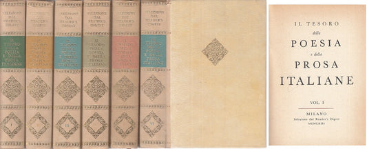 LS- IL TESORO DELLA PROSA ITALIANA 6 VOLL.-- READER'S DIGEST--- 1963- C - YFS161