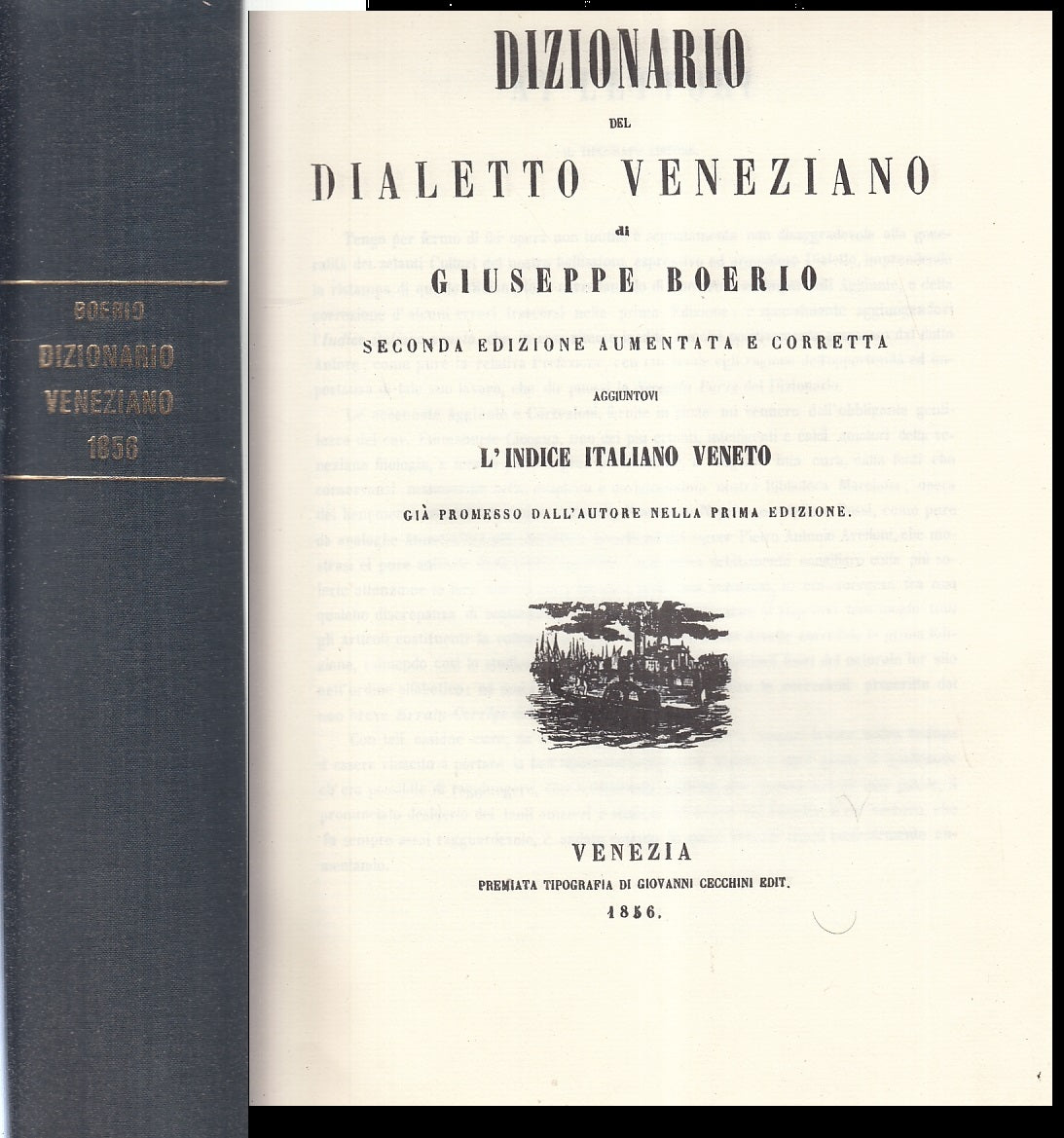 LZ- DIZIONARIO DEL DIALETTO VENEZIANO ANASTATICA - BOERIO ---- 1856 - C - YFS221