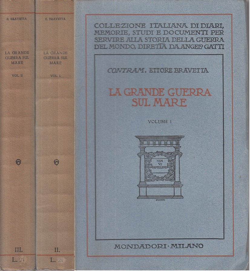 LS- LA GRANDE GUERRA SUL MARE 2 VOLL. - BRAVETTA - MONDADORI --- 1925 - B - ZFS6