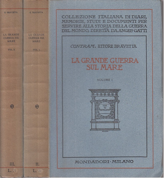 LS- LA GRANDE GUERRA SUL MARE 2 VOLL. - BRAVETTA - MONDADORI --- 1925 - B - ZFS6