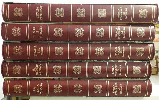LV-L'ITALIA UOMINI E TERRITORIO 5 VOLUMI-- BANCA POPOLARE NOVARA--- 1979- C- YFS