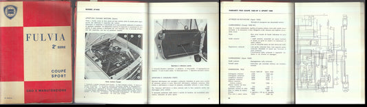 LZ- FULVIA 2a SERIE COUPE' SPORT USO E MANUTENZIONE -- LANCIA--- 1973- S- XFS113
