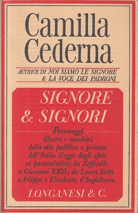 LN- SIGNORE & SIGNORI - CEDERNA - LONGANESI - FRONDA -- 1966 - B - YFS175