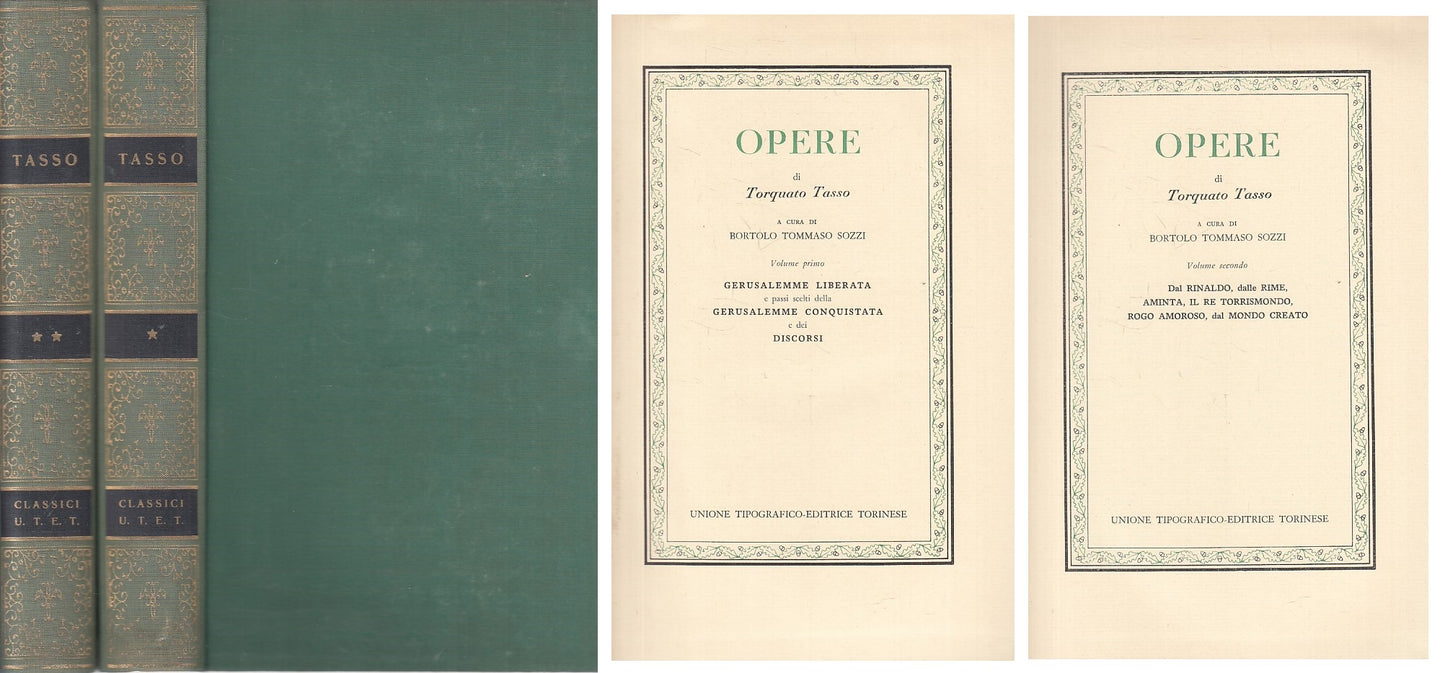 LN- OPERE 2 VOLUMI - TASSO - UTET - CLASSICI ITALIANI -- 1964 - C - YFS421
