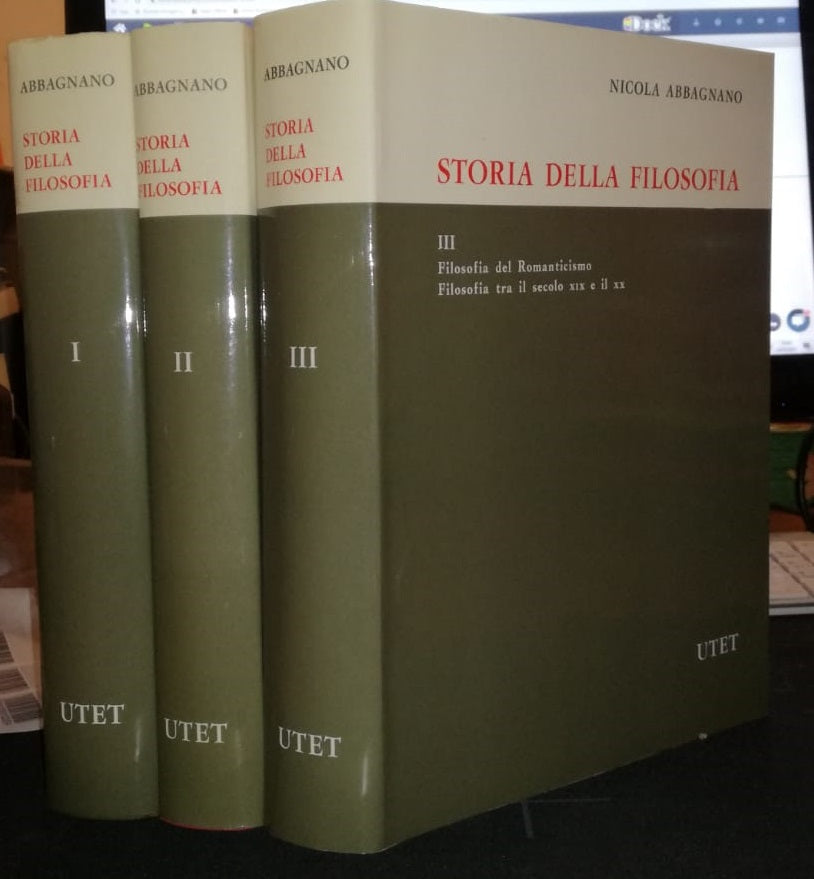 LS- STORIA DELLA FILOSOFIA 3 VOLUMI - NICOLA ABBAGNANO- UTET--- 1979- CS- YFS944