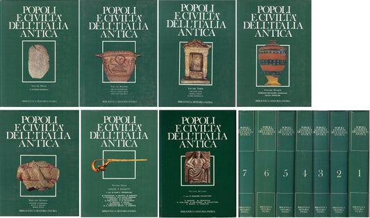 LS- POPOLI E CIVILTA' ITALIA ANTICA 7 VOLL. -- ROMA- STORIA-- 1974 - CS - YFS999