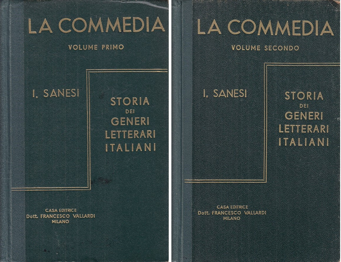 LS- LA COMMEDIA STORIA GENERI LETTERARI ITALIANI-- VALLARDI --- 1954 - C - YFS36