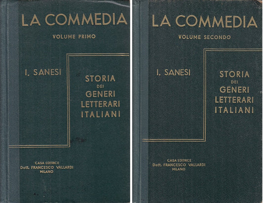 LS- LA COMMEDIA STORIA GENERI LETTERARI ITALIANI-- VALLARDI --- 1954 - C - YFS36