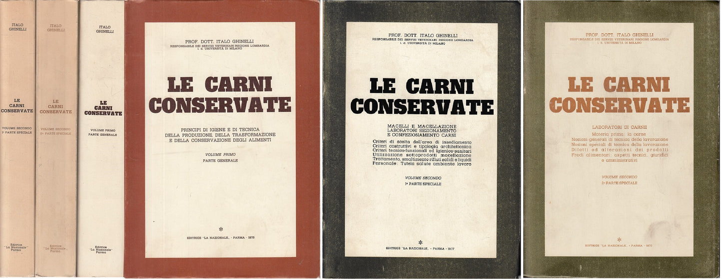 LZ- LE CARNI CONSERVATE 3 VOLL. - GHINELLI - PARMA --- 1975 - B - ZFS137