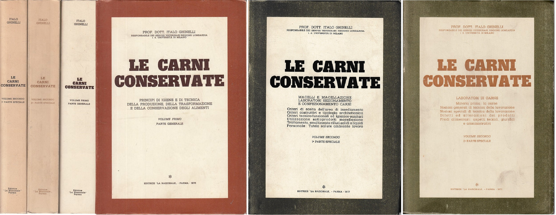 LZ- LE CARNI CONSERVATE 3 VOLL. - GHINELLI - PARMA --- 1975 - B - ZFS137