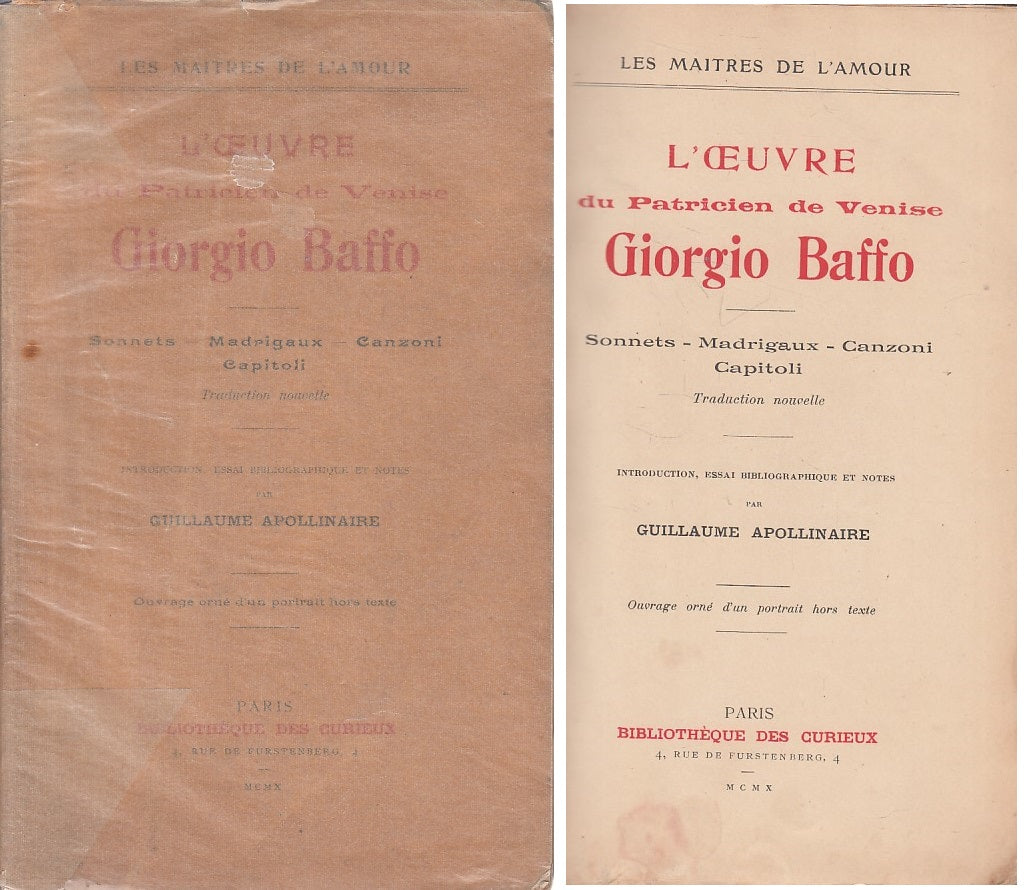 L'OEUVRE DI PATRICIEN DI VENISE - BAFFO - PARIS --- 1910 - BS - ZFS619