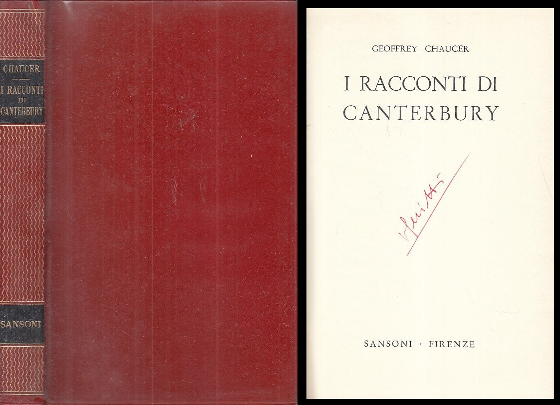 LN- I RACCONTI DI CANTERBURY - CHAUCER - SANSONI --- 1955 - CS - ZFS604