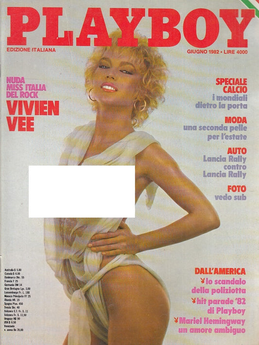 LX- PLAYBOY GIUGNO VIVIEN LEE COMPLETO DI POSTERINO ----- 1982 - S - YFS