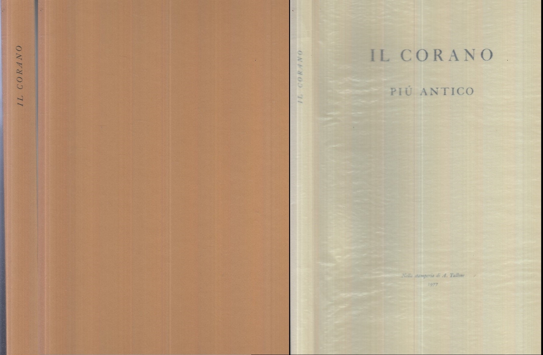 LT- IL CORANO PIU' ANTICO COPIA NUMERATA -- ALBERTO TALLONE --- 1977 - C- YFS220