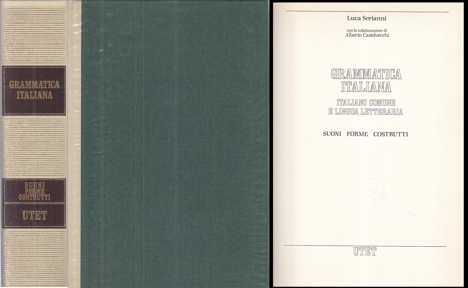 LZ- GRAMMATICA ITALIANA LINGUA LETTERARIA - SERIANNI- UTET--- 1988 - CS - YFS952