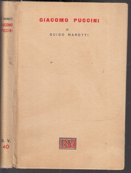 LS- GIACOMO PUCCINI - GUIDO MAROTTI - VALLECCHI --- 1949 - C - XFS114