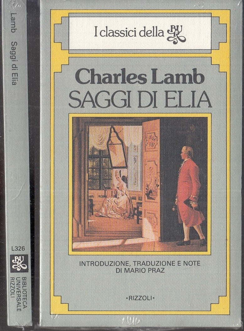 LN- SAGGI DI ELIA BLISTERATO - CHARLES LAMB - RIZZOLI - BUR -- 1985 - B- XFS114