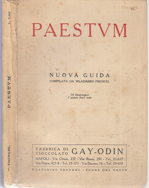 LV- PAESTUM NUOVA GUIDA- WLADIMIRO FRENKEL- FABBRICA GAY ODIN--- 1935- B- XFS115