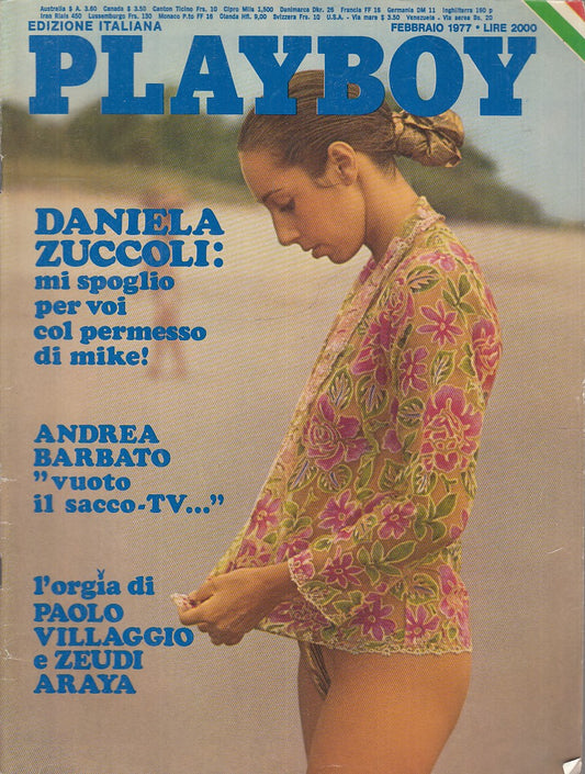 LX- PLAYBOY DANIELA ZUCCOLI EBBRAIO COMPLETO DI POSTERINO ----- 1977 - S - YFS