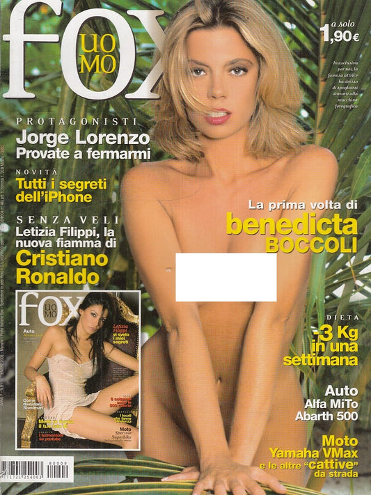 LX- RIVISTA UOMO FOX N.9 BENEDICTA BOCCOLI PER ADULTI ----- 2008 - B - YFS